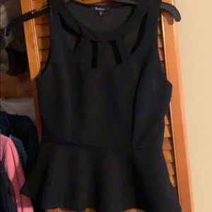 Black peplum top